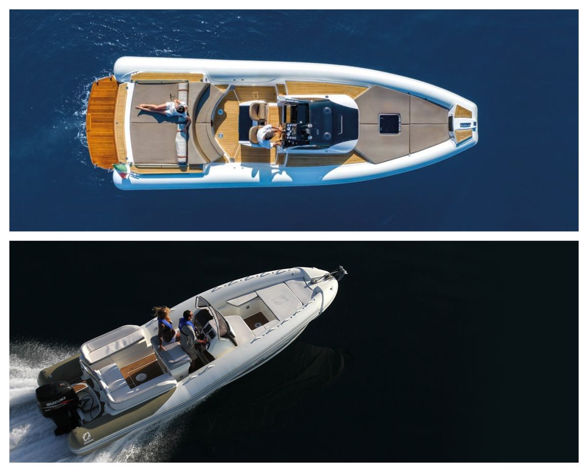 Les chantiers navals italiens proposent des produits de haute qualité de conception et de construction, représentant l'excellence du Made in Italy. Photos : Magazzù et Zodiac.