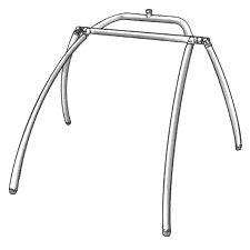 dessin d'une tour de wakeboard de type cage