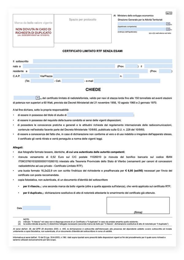 Demande de brevet Vhf