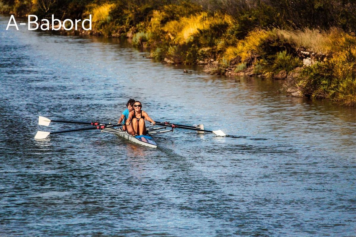 Aviron duo en action : harmonie et technique pour percer les eaux en compétition.