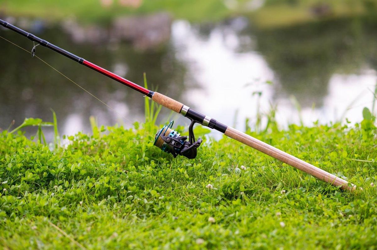 Matériel de pêche bien entretenu avec ligne et moulinet prêt pour une sortie automnale en mer.