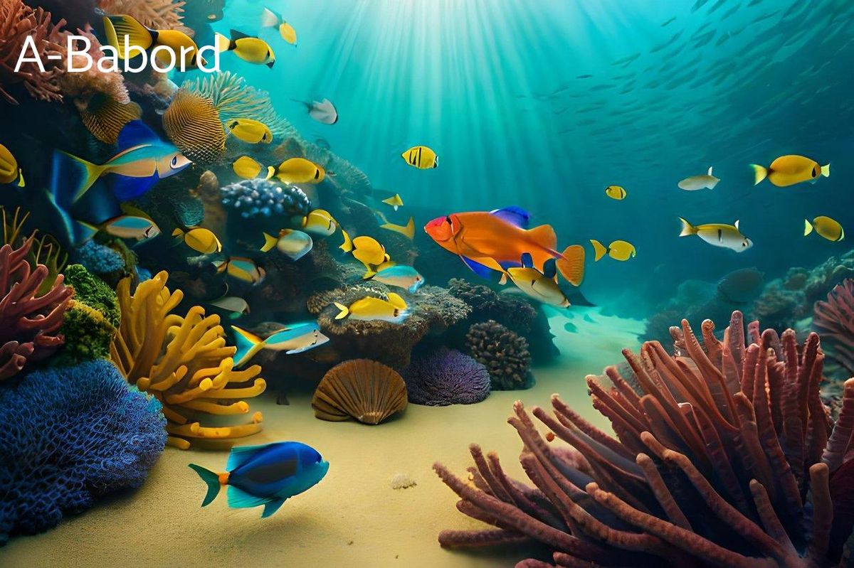 Récif coloré, carrefour vibrant de la vie marine, essentiel pour l'écosystème marin.