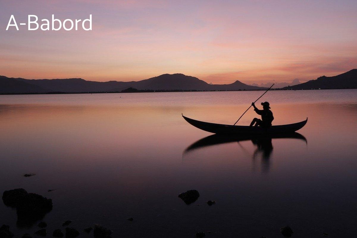 Silhouette d'un rameur au crépuscule, évoquant l'âme intemporelle de l'aviron.
