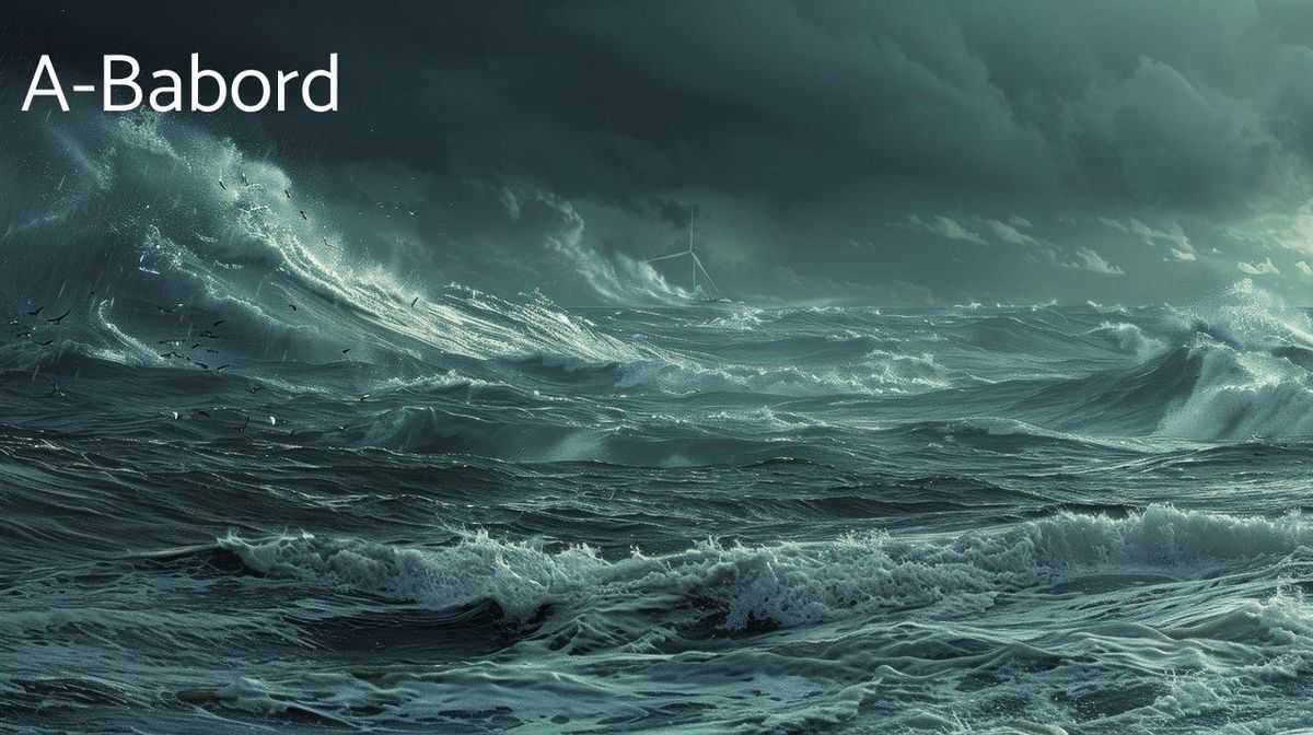 Tempête imminente sur le Vendée Globe : des vagues déchaînées sous un ciel menaçant.