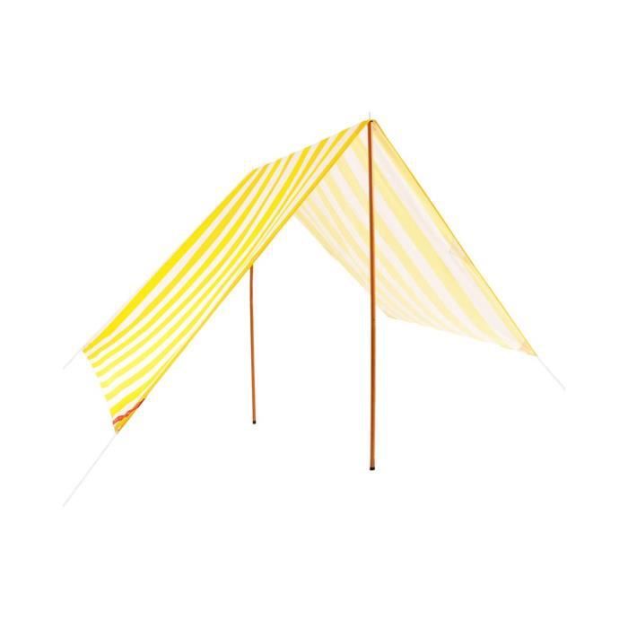 Image de Abri de plage - Auvent 329 x 180cm - UPF30+ - jaune et blanc