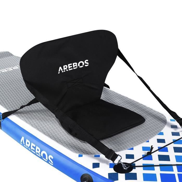 Image de AREBOS Siège de Kayak pour Sup Board | Stand Up Paddle Surfboard | Top Comfort | Noir