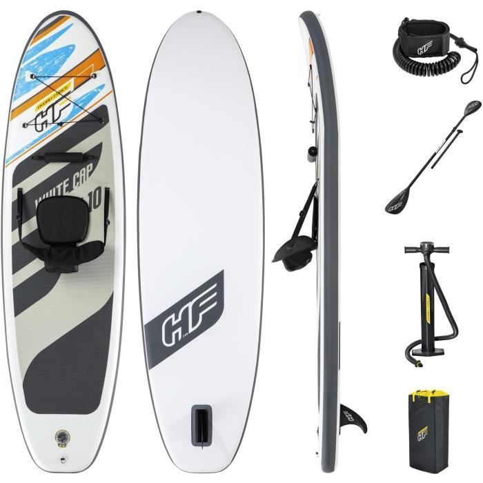 Image de BESTWAY Paddle Kayak gonflable et transformable,  Hydro-Force White Cap  - 305 x 84 x 12 cm