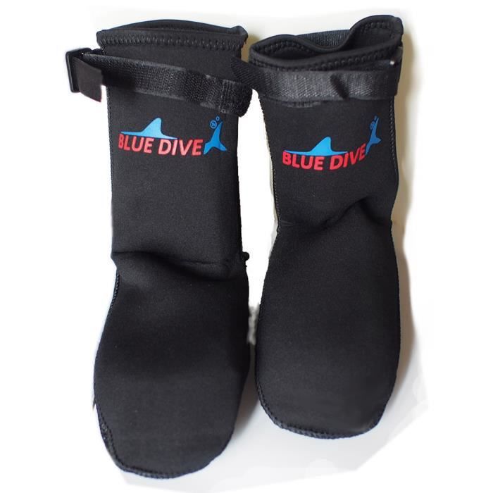 Image de ®cBOX Chaussons plongée en néoprène 3mm ultra stretch antidérapant, Taille XS 33-35