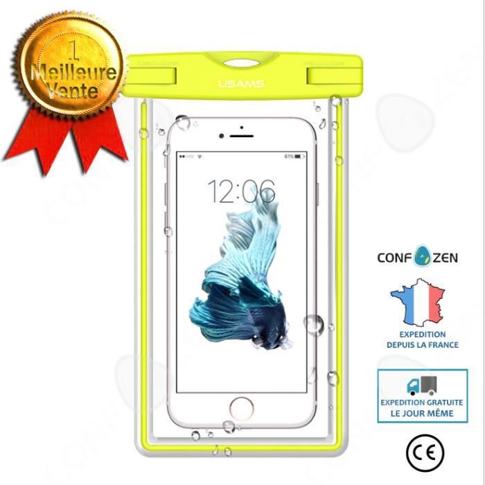 Image de CONFO® Sac étanche téléphone portable lumineux orange
