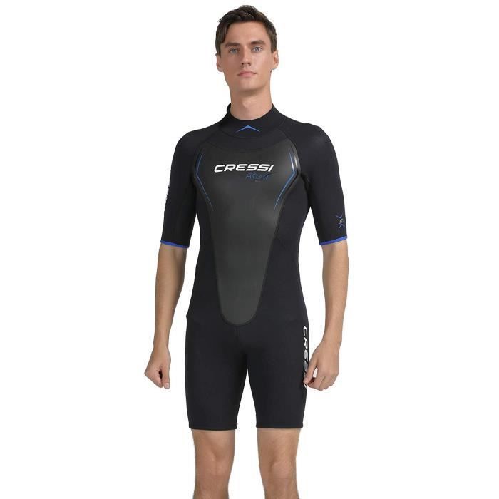 Image de Cressi  Altum Man 3mm Wetsuit Combinaisons Shorty Homme Premium Néoprène 3 mm, Noir/Bleu, M/M/3 - 8022983149011