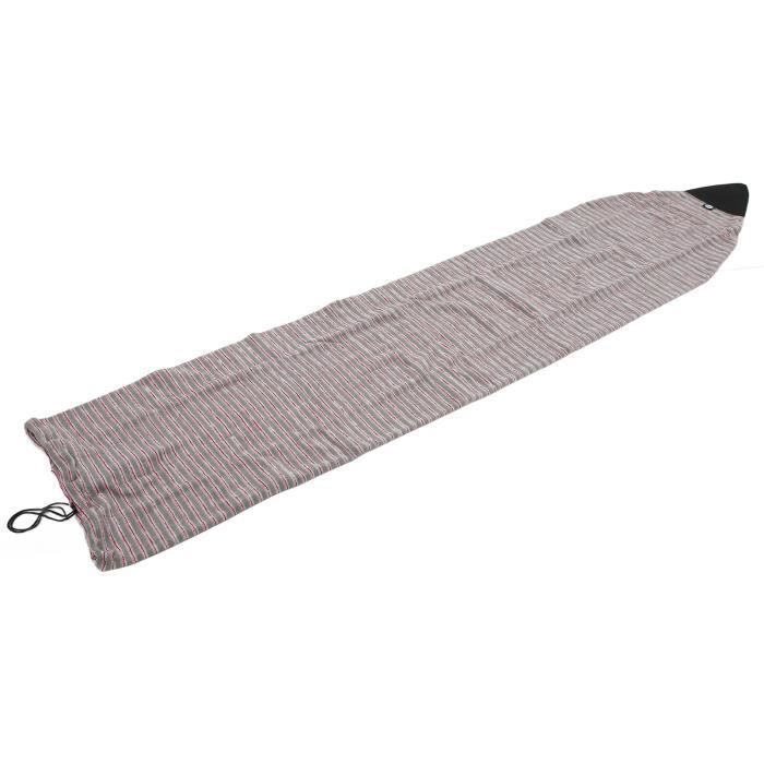 Image de Dilwe housse de planche de surf Planche de surf chaussette 7 pouces vert rouge rayure Durable élastique léger serviette tissu