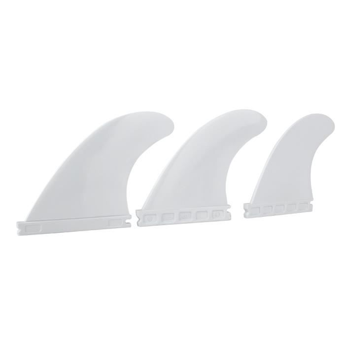 Image de Dioche palmes de surf Tri Fin Thruster Set Palmes de planche de surf en plastique en nylon FCS ou Future Fins Surfboard G5 (blanc)