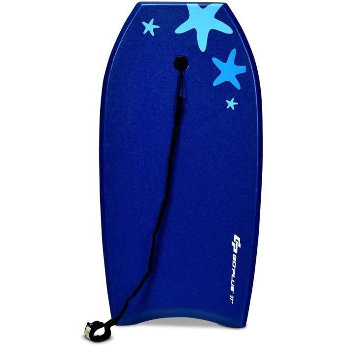 Image de DREAMADE Bodyboard Planche de Surf 41” en XPE et HDPE avec Corde de Pied 90CM,104X51,5X6CM,pour Adultes,Motif Etoile de Mer
