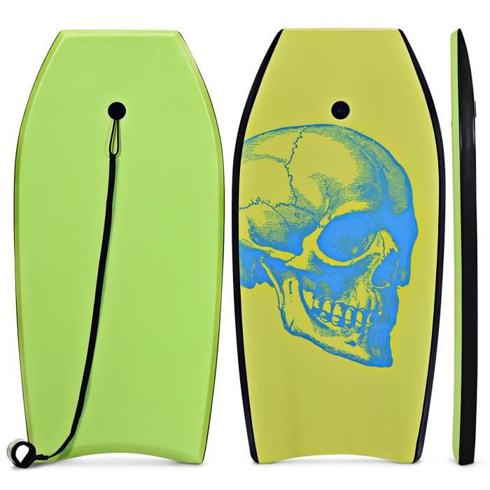 Image de GIANTEX Planche de Bodyboard en Mousse 41 Inches 105X51X6 CM Capacité de Charge Max à 85KG,Vert