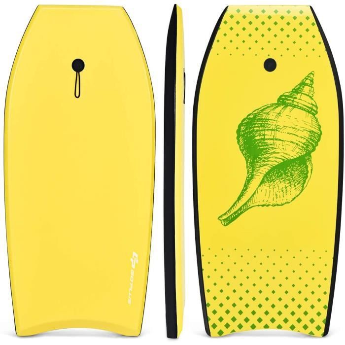 Image de GOPLUS 41’’Bodyboard Planche de Surf à Vagues Bodyboard 105cm Léger et Résistant,Planche à Vagues,Convient aux 14ans+,Motif Conque