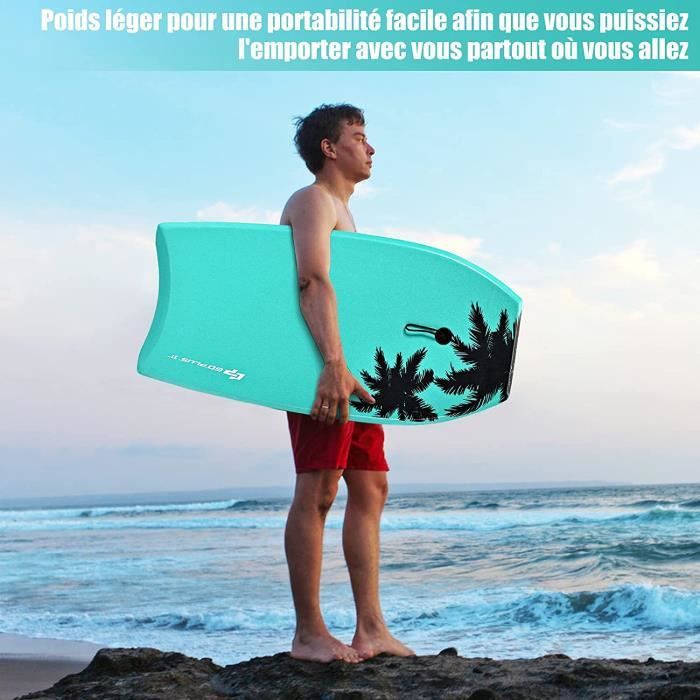 Image de GOPLUS Bodyboard,Planche à Vagues Bodyboard 94cm,Bodyboard avec Motif Coloré,Léger et Résistant,Idéale pour Surfer les Vagues