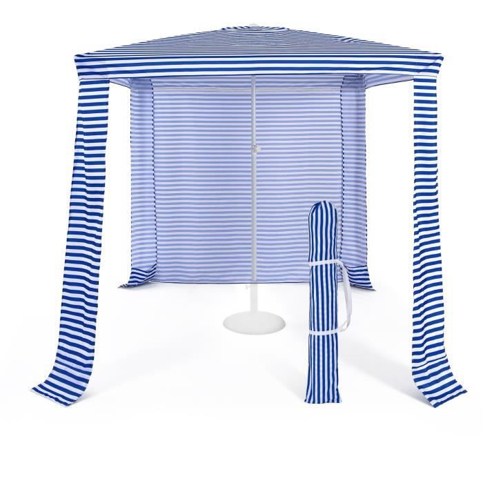 Image de GOPLUS Tente de Plage Pliante Anti-UV,Imperméable et Résistante à la Déchirure,Auvent de Plage Hauteur Réglable,pour Camping,Marine