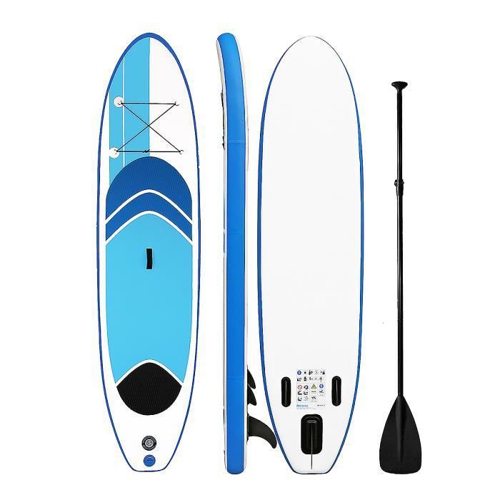 Image de HENGMEI Stand up paddle Gonflable Sup Planche de Paddle Kit avec Pataugeoire 305 x 75 x 10 cm