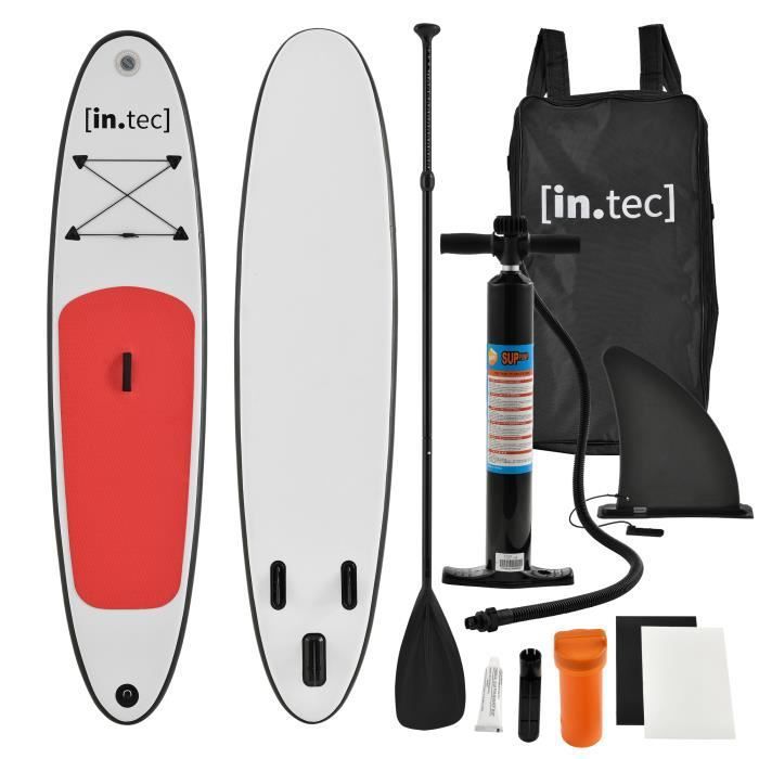 Image de [in.tec]® Stand Up Paddle Board gonflable 305x71x10cm Rouge