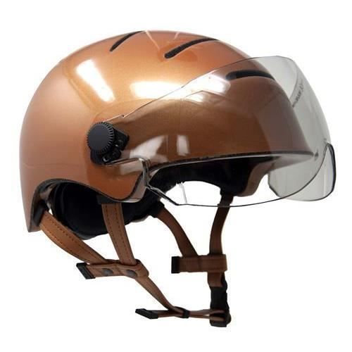 Image de Kask Casque de vélo urbain avec visière 4 aérations Taille L Marron - 8057099220569
