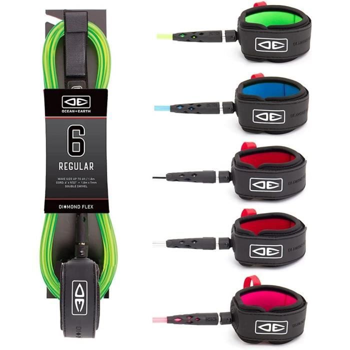 Image de Ocean Earth - Surf Leash Regular - Taille:one Size Bleu Footstrap