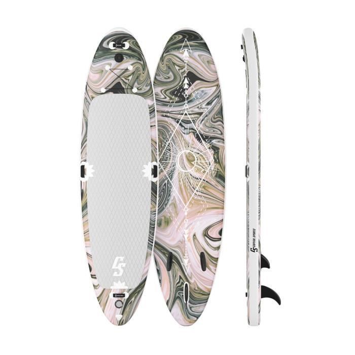 Image de Paddle - Planche de yoga Capital Sports Mokulau paddleboard gonflable SUP-Board-Set Cruiser - Gris