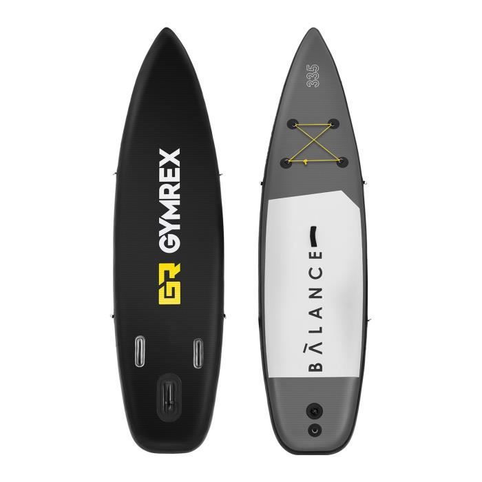 Image de Planche De Paddle Gonflable Kit Complet Stand Up Board Gymrex GR-SPB335 (145 kg - 335 x 71 x 15cm + Pagaie rapide)