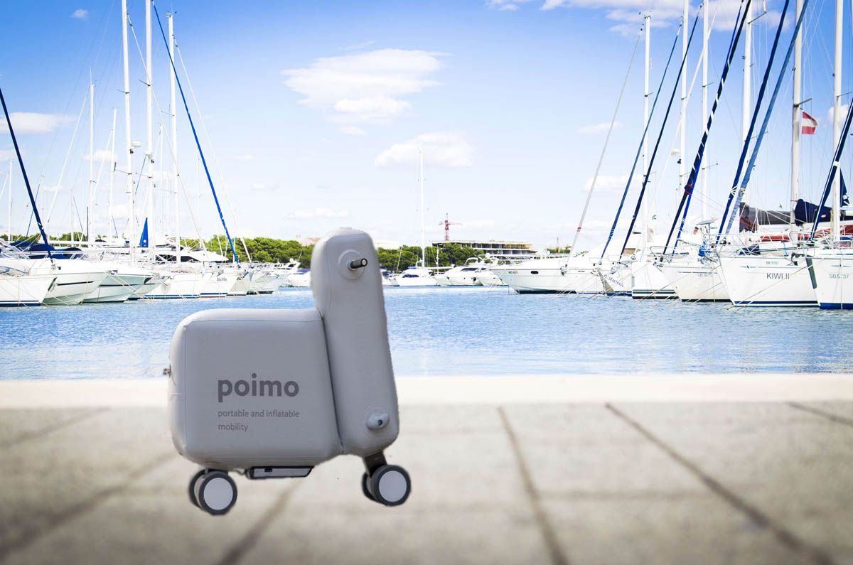 Poimo, le premier vélo électrique gonflable qui peut être rangé dans un casier