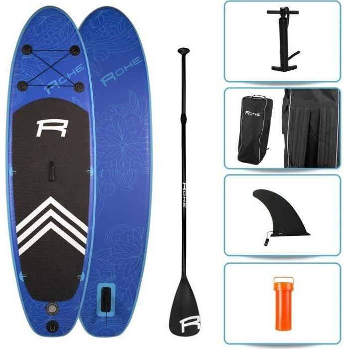 Image de ROHE Pack Paddle Gonflable Havane I - 274x76x13 cm - Bleu - Avec accessoires