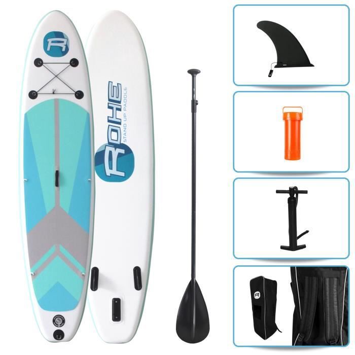 Image de ROHE Pack Paddle Gonflable Indiana Green - 320x76x15cm - Avec accessoires