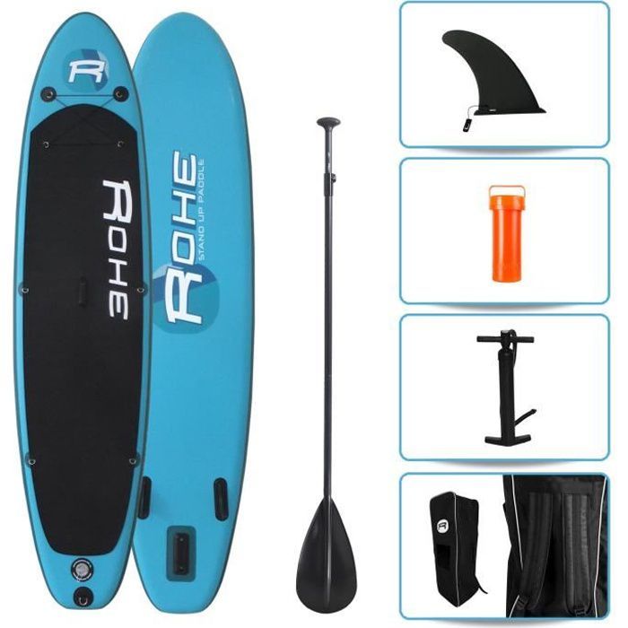 Image de ROHE Pack Paddle Gonflable Pacific - 320x76x15cm - Avec accessoires