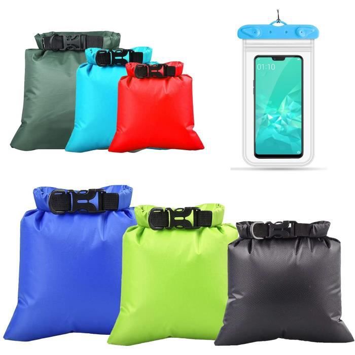 Image de Sac Etanche - Limics24 - Lot 7 Sacs Étanches Extérieur Ensemble Légers 15L+25L+3L+35L+5L +8L Multicolores Kayak