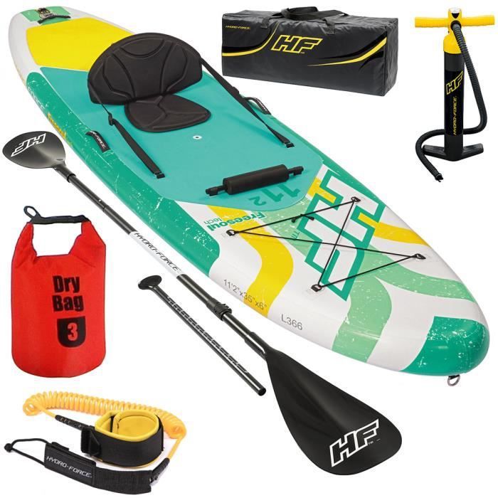 Image de Set Planche gonflable Stand Up Paddle SUP Kayak avec sac - HYDRO-FORCE™ - 340x89x15 cm
