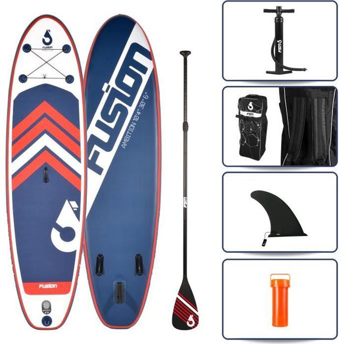 Image de Stand up Paddle Gonflable AMBITION 10'4 - 317 x 76 x 15 cm + Accessoires