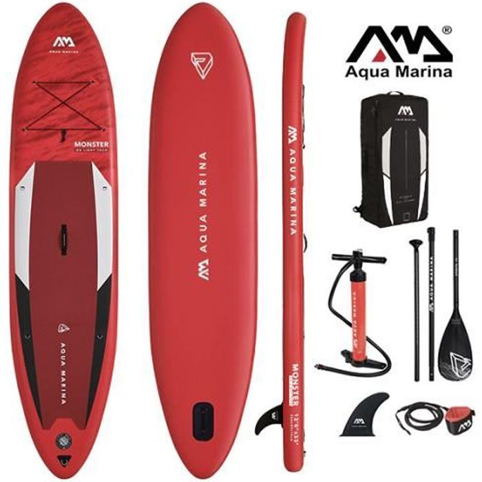 Image de Stand up Paddle gonflable AQUA MARINA Monster 12'  - 365x84x15cm - charge max 170kg - Dropstitch