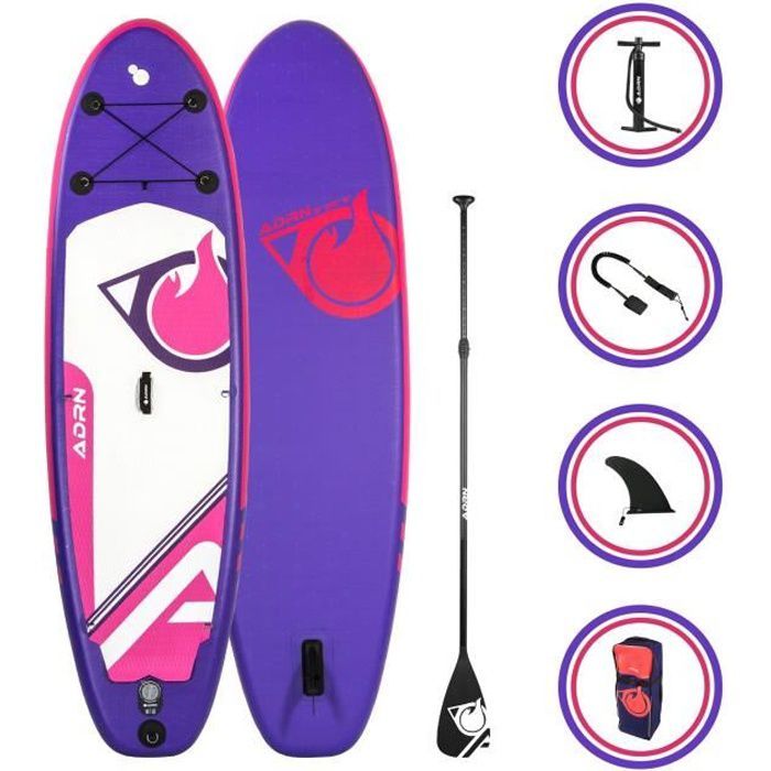 Image de Stand up Paddle Gonflable CARVER 9' (274cm) 30'' (76cm) 5'' (12,7cm) - Pack complet avec Pompe, Pagaie, Leash et Sac de transport
