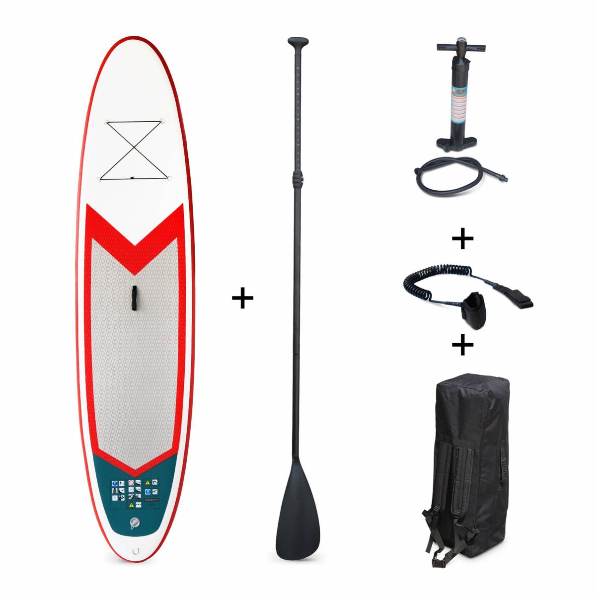 Image de Stand Up Paddle Gonflable – Pablo 10'10" - 15cm d'épaisseur - Pack stand up paddle gonflable (SUP) avec pompe haute pression double