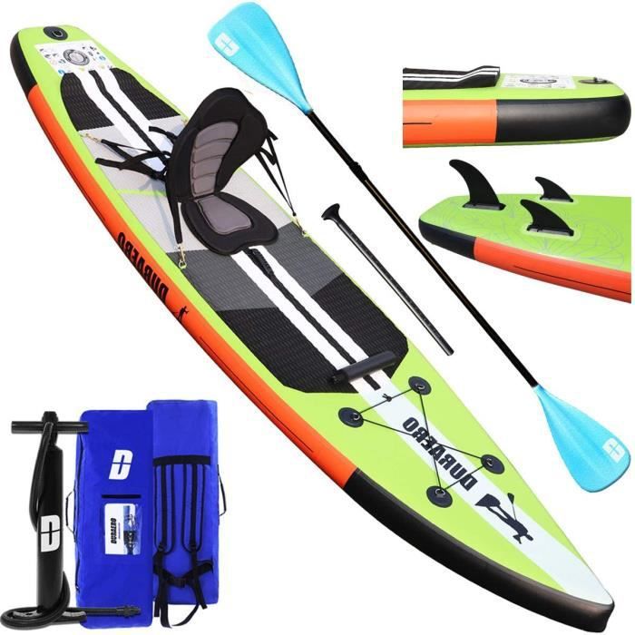 Image de Stand up paddle Gonflable SUP Board Stand Up Paddle Board 330 x 76 x 15 cm, jusqu'à 130 kg, vert