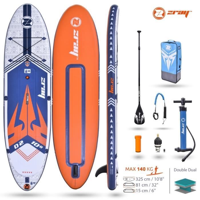 Image de Stand up Paddle Gonflable ZRAY D2 10'8 - Double chambre