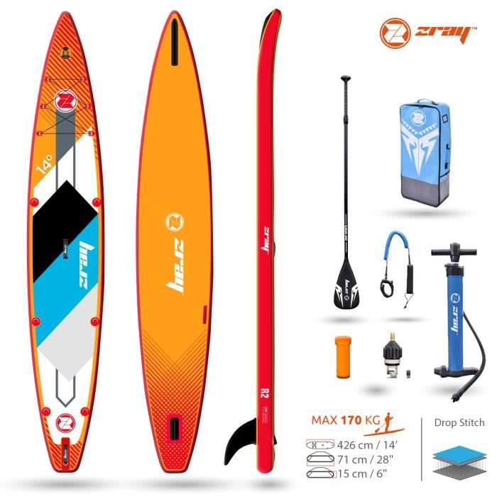 Image de Stand Up Paddle gonflable ZRAY Rapid R2 Stringer 14' collection 2020 426x71x15cm