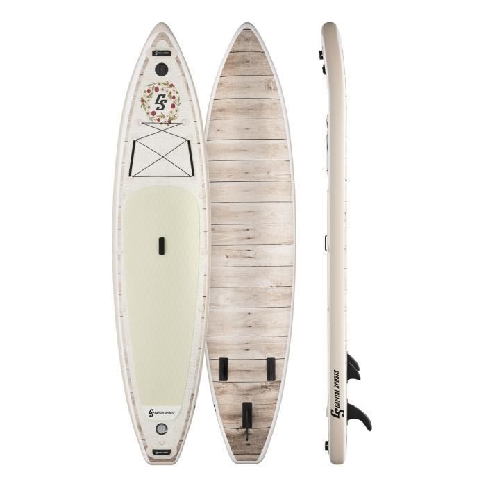 Image de Stand up paddle SUP - Capital Sports Kipu Allrounder 365 Cruiser - Planche de paddle gonflable - Beige