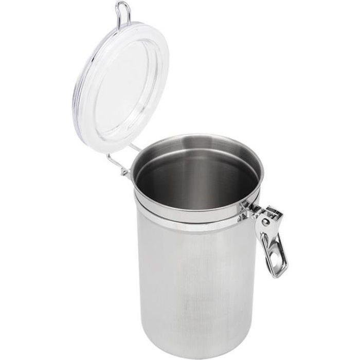 Image de Stash Jar, acier inoxydable étanche à l'air anti-odeur bidon Portable métal herbe fumée stockage étanchéité étain cigarette