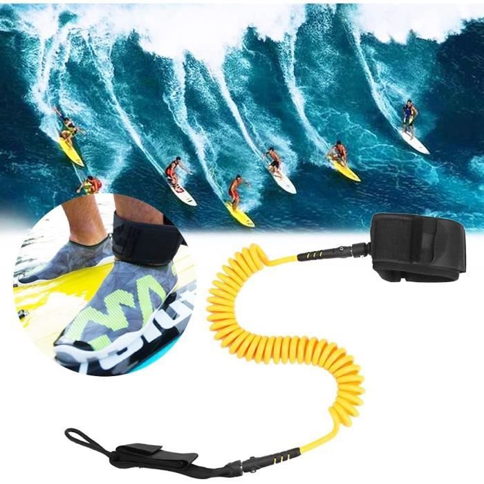 Image de Surf - Limics24 - Leash 10Ft 7Mm Paddle Planche Tpu Enroulé Laisse Pagaie Jambe Cheville Sangle Attache