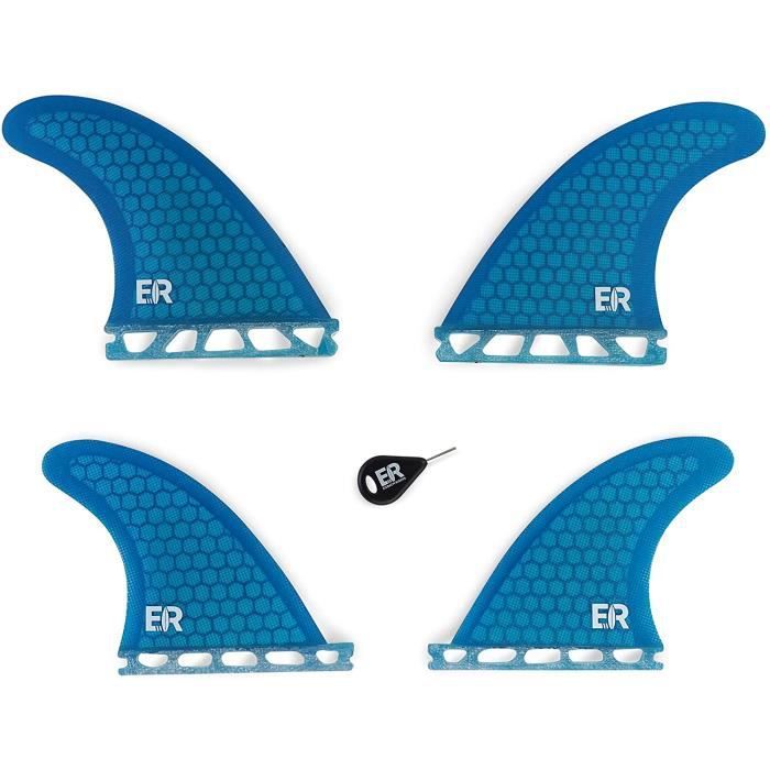 Image de Surf - Limics24 - Riders Future Surfboard Thruster Fin Set Fibreglass Honeycomb With Key Dérives Planche Sup Size