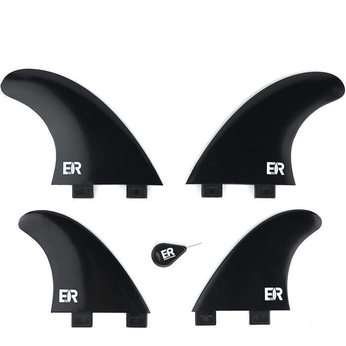 Image de Surf - Limics24 - Riders Kit Fcs/Future Quad Fin Noir Avec Key (Taille G5 Medium)