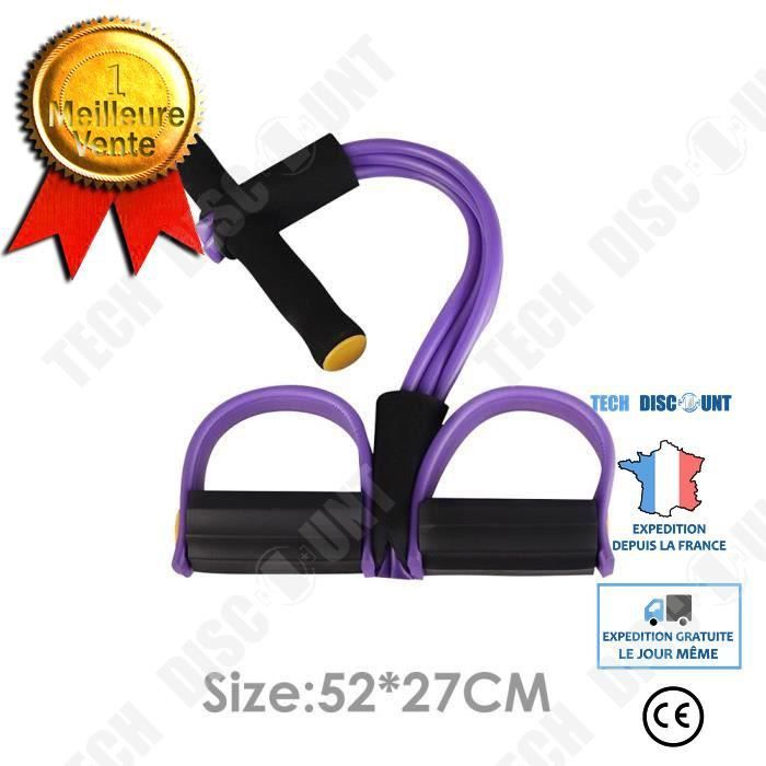 Image de TD® Appareil de musculation ventre maison gymnastique Sport bande d'entraînement Yoga résistance élasti - Modèle: VIOLET  - HSJSZHA0