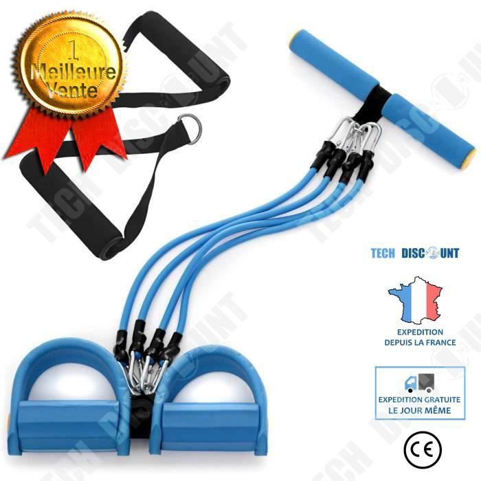 Image de TD® Corde de Traction Élastique,Sport Maison Materiel Bande de Résistance avec Pédales Fitness Homme Femme Yoga Exercice pour Jambes
