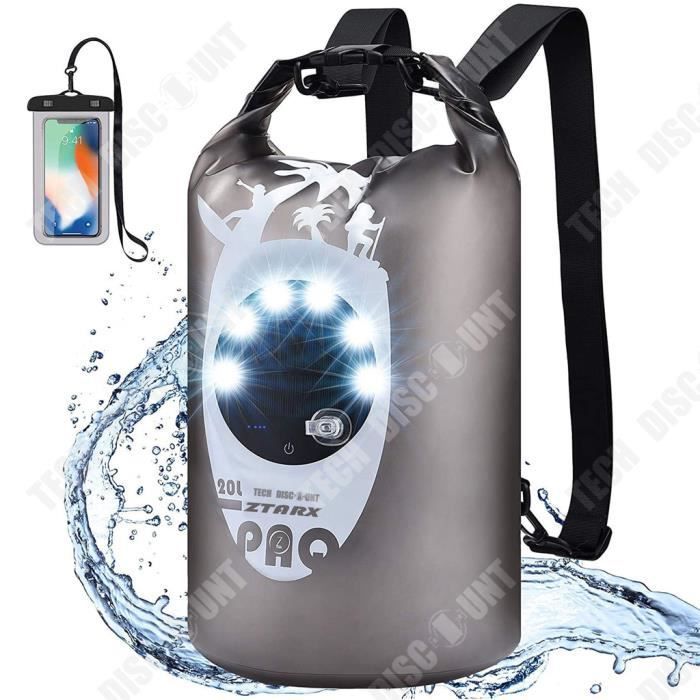 Image de TD® Sports de voyage en plein air couleur unie pvc sac étanche LED sac étanche plage dérive seau sac natation style moderne