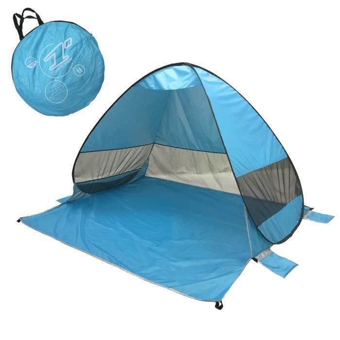 Image de Tente de Plage Anti UV, tente Pop-up pliable et portable avec son sac - Bleu HobbyTech