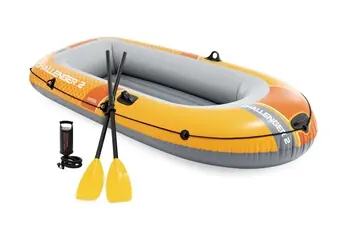 Kit bateau gonflable 2 places Challenger 2 avec rames et gonfleur -